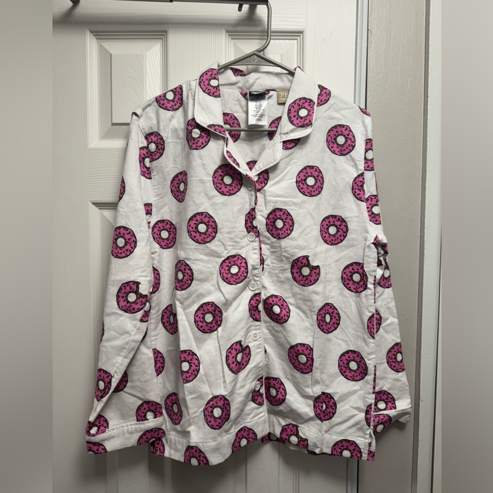 Pottery Barn Teen X The Simpsons Donut Pajama Top Small